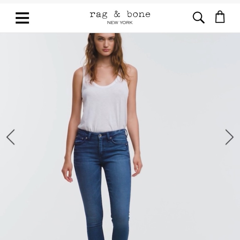 Rag and Bone mid rise skinny jeans NWT